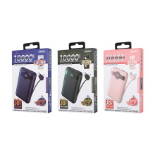 Remax Join Us RPP-169 Power Bank 10000Mah Portable Design C Type IPH Cable Battery Ultra Slim Powerbank